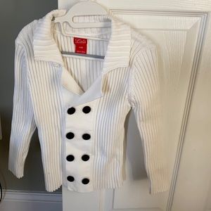 Ribbed double breasted cardigan
